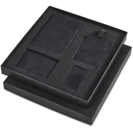 Serendipio Tourist Travel Set Black Black Gift Box Open